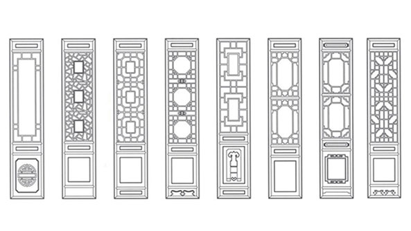 阳泉喜迎门中式花格CAD设计图样式大全